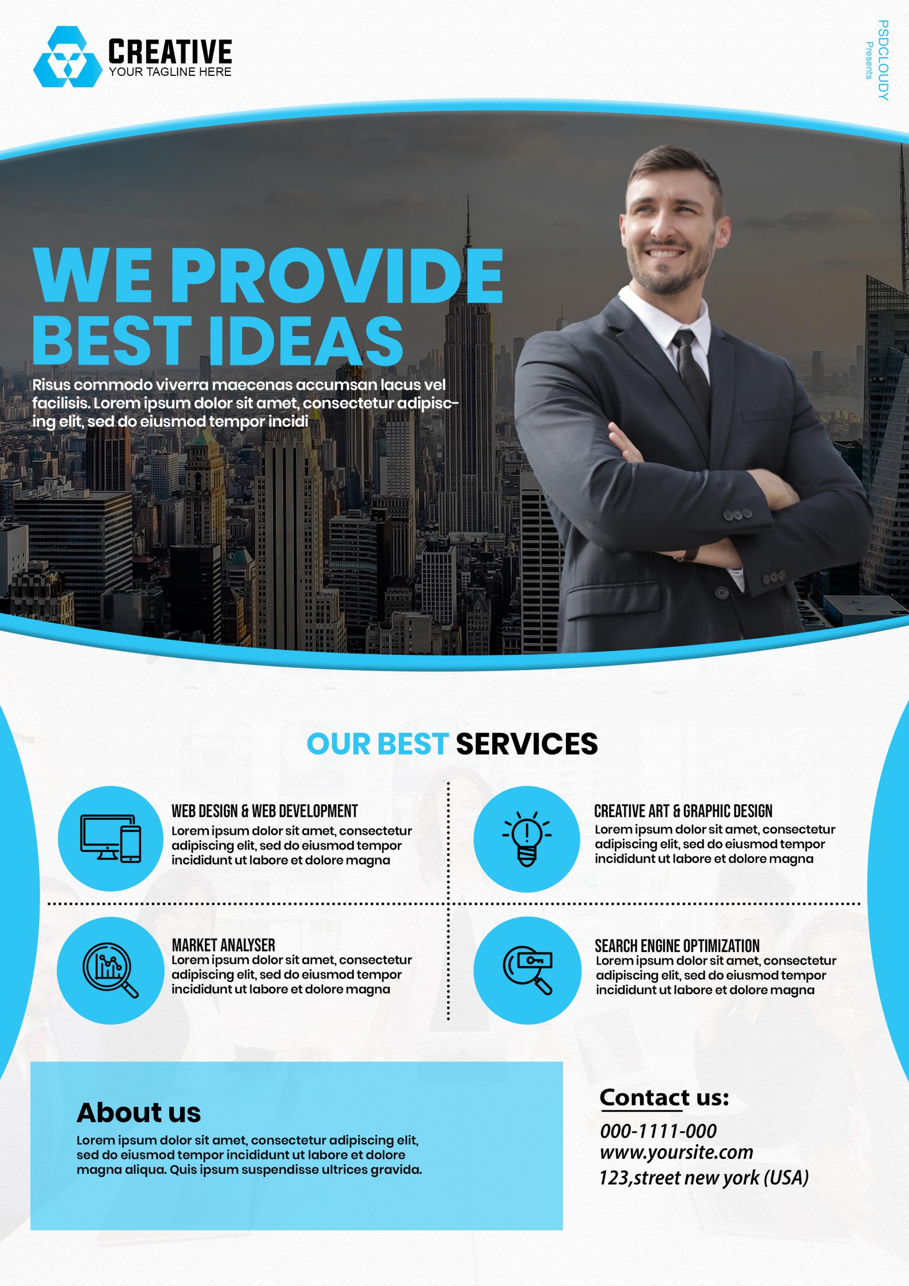 Corporate flyer PSD Free Download