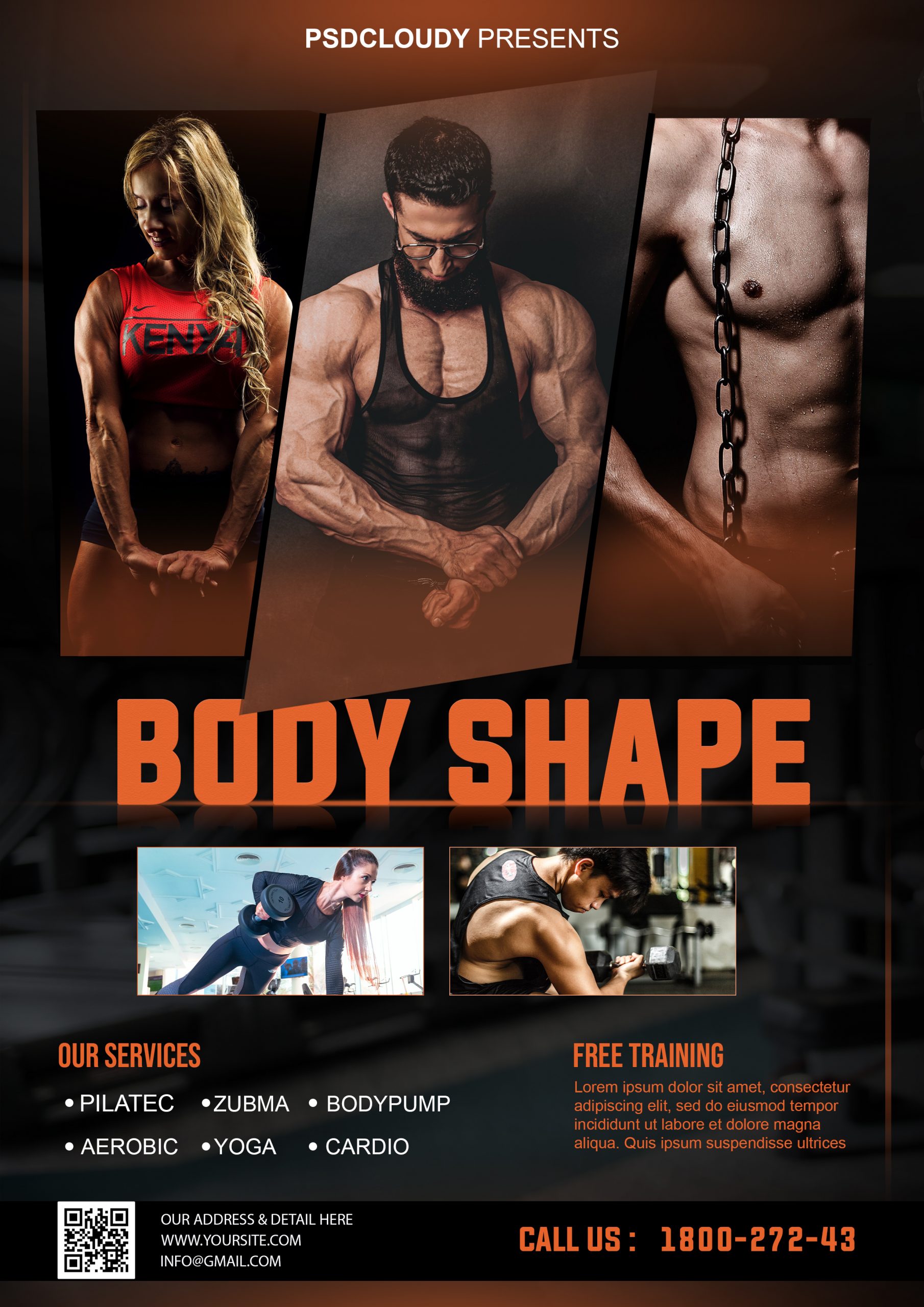 Gym Flyer PSD Free Download
