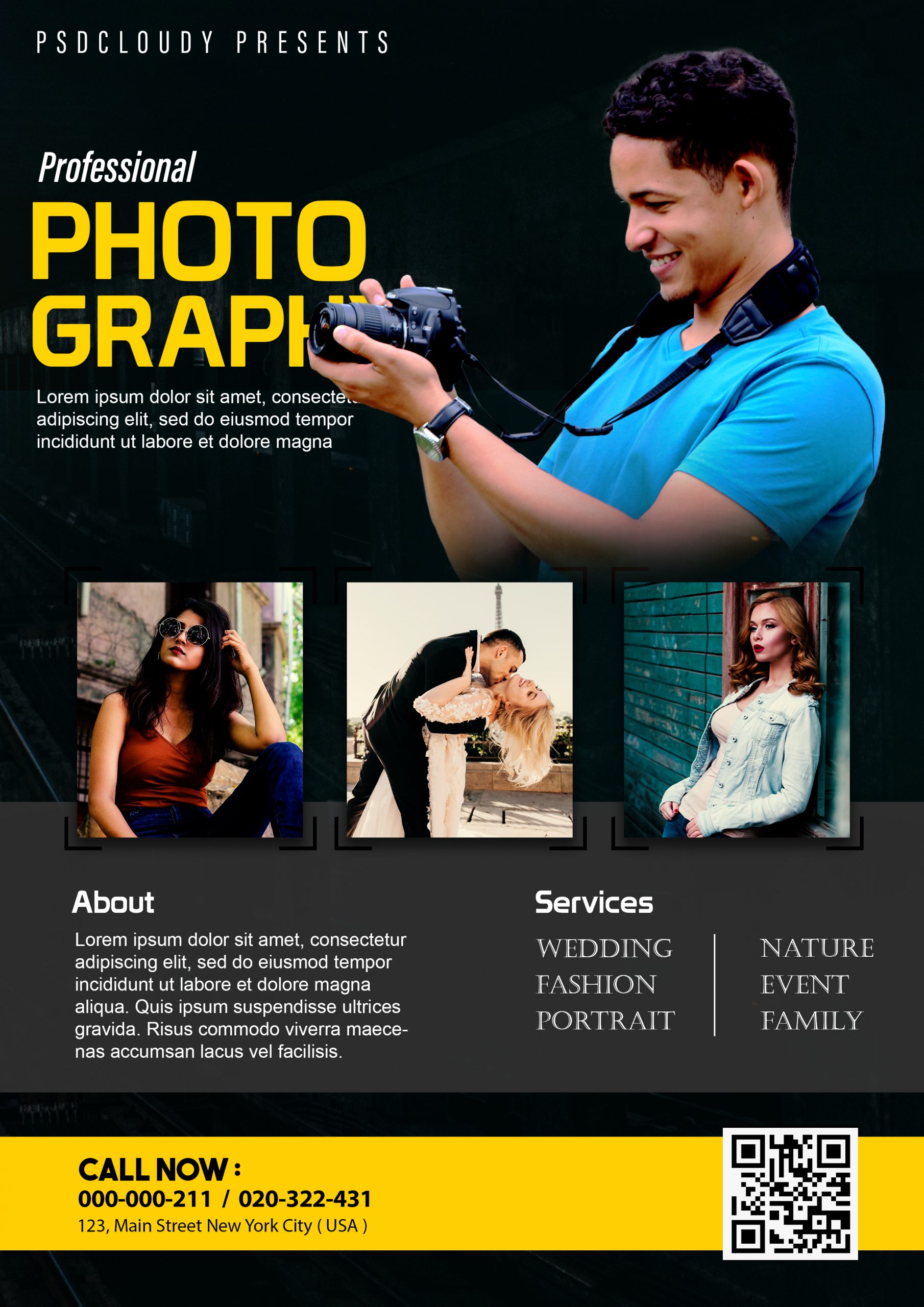 photography Flyer PSD Free Download
