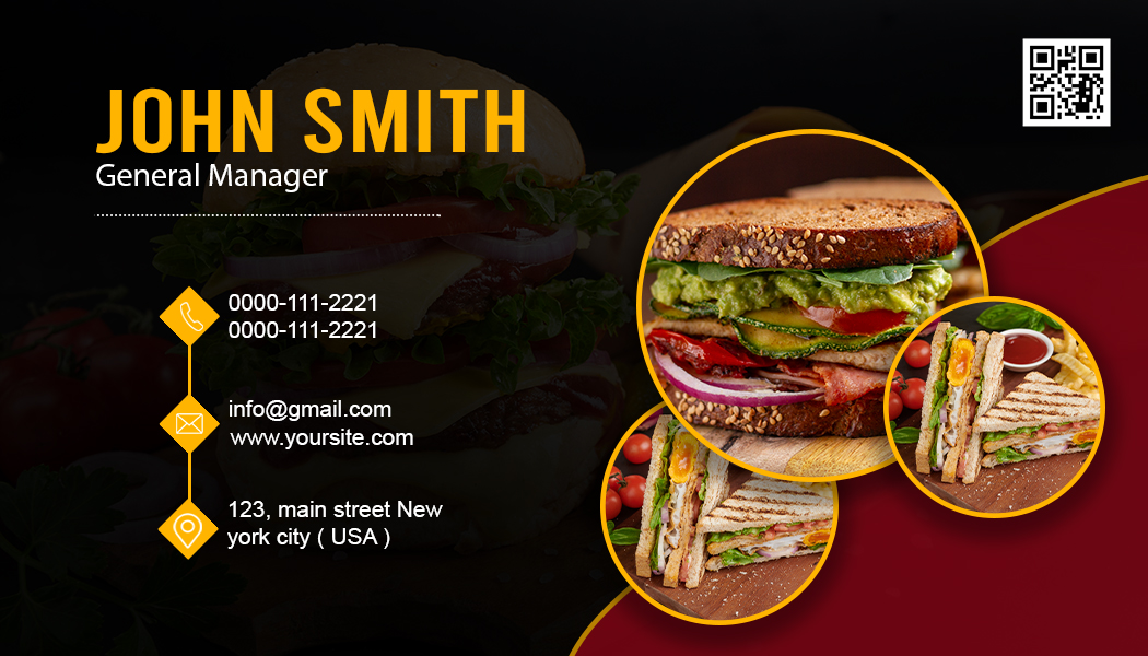 Fast Food Business Card PSD Free Download