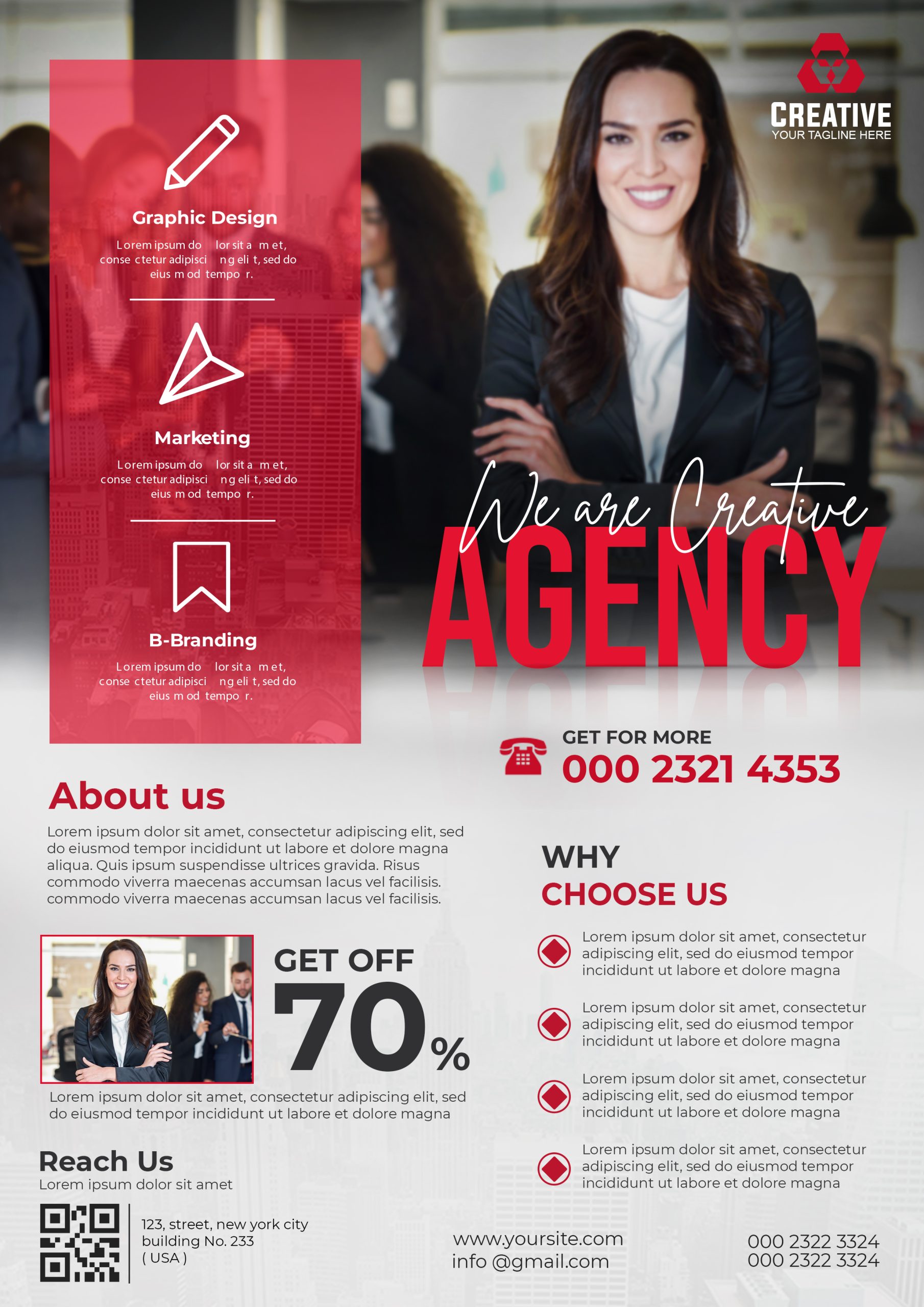 Modern Corporate Flyer PSD Free Download