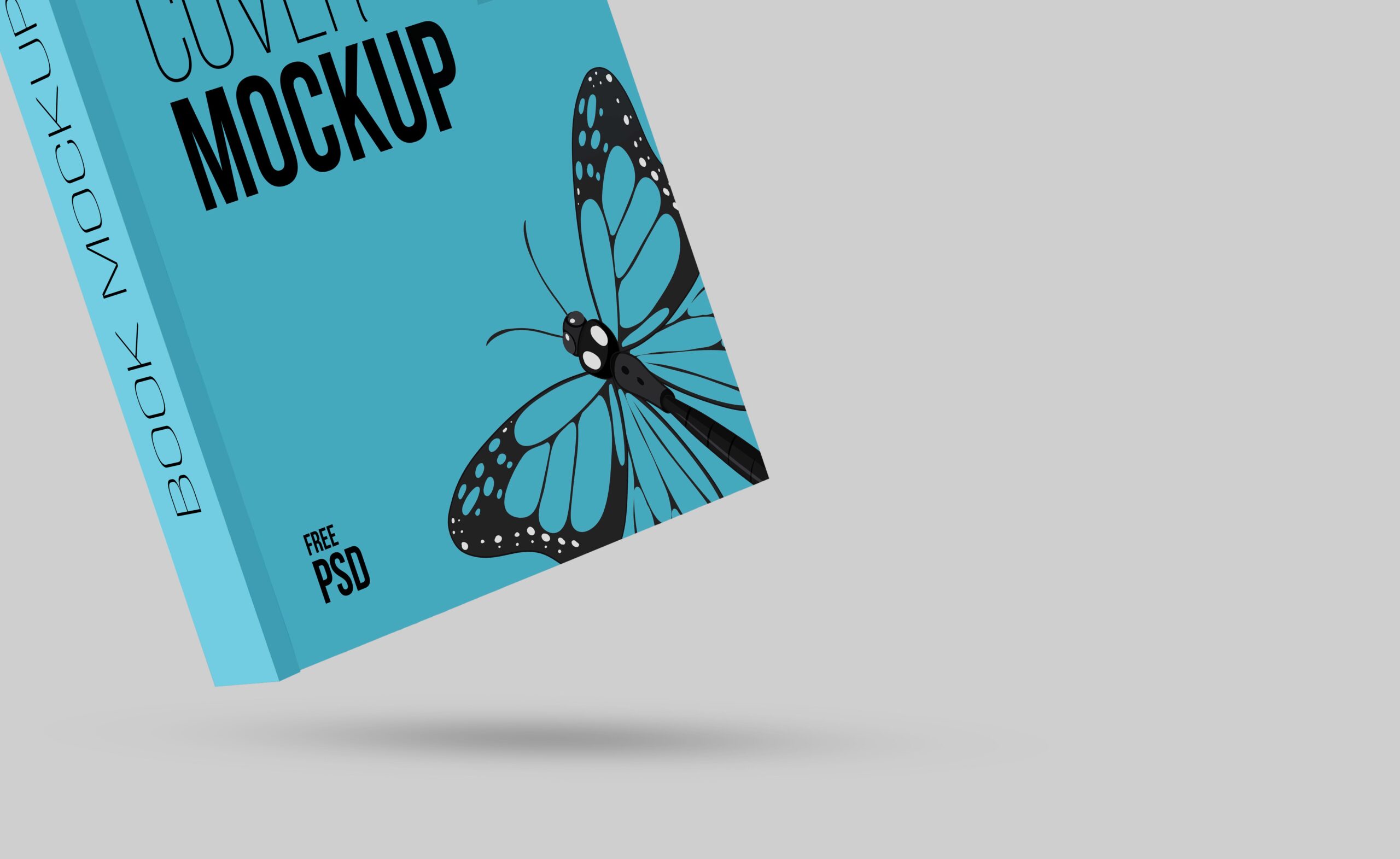 Floating Book Mockup Free PSD Download