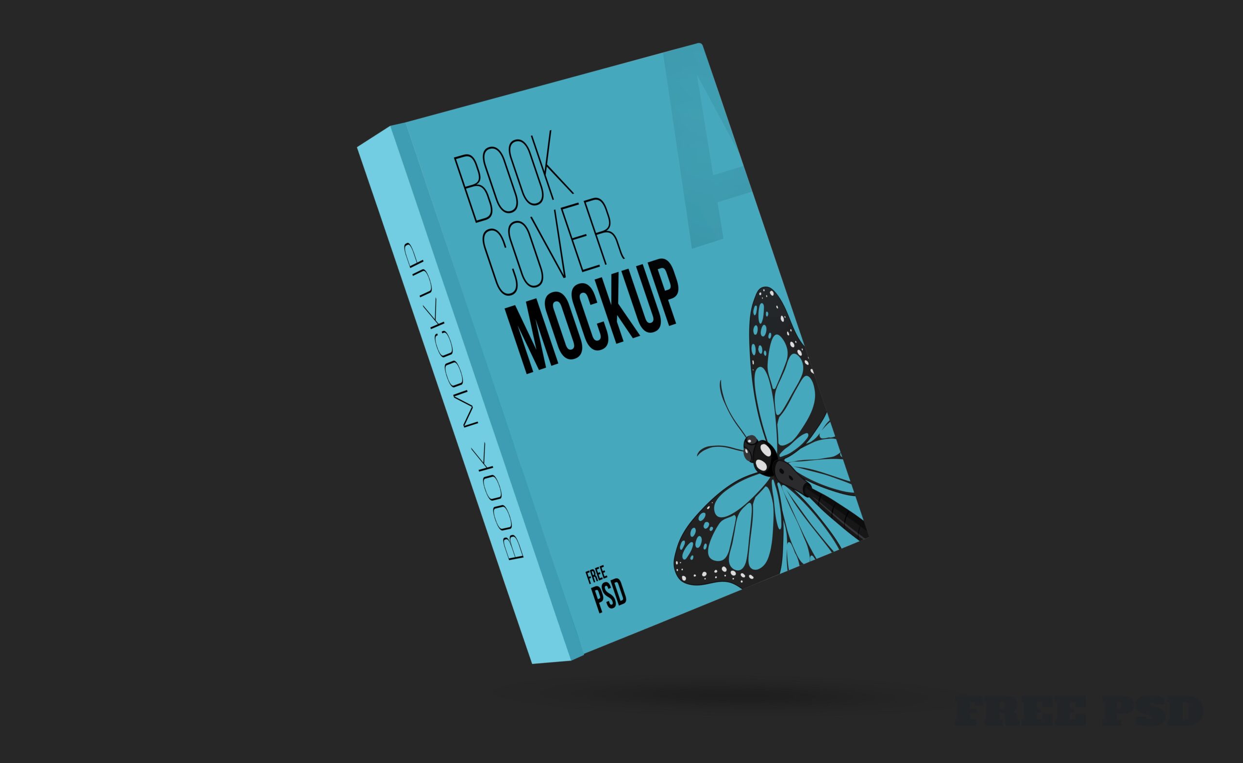 Floating Book Mockup Free PSD Download