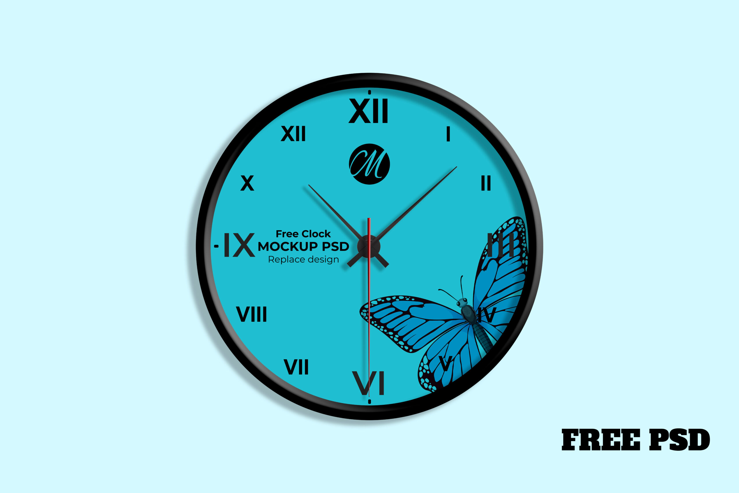 Free Clock Mockup PSD