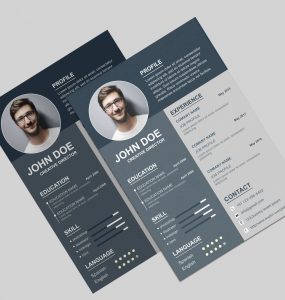 Resume Template PSD Free Download