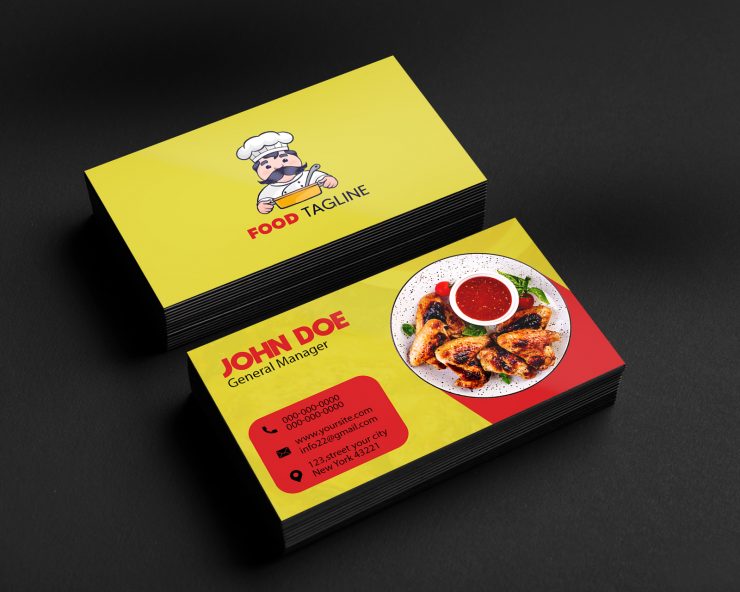 Food Business Card Template PSD Free Download