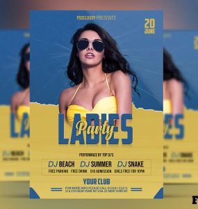 Ladies Party Flyer PSD Free Download