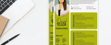 Modern Resume CV Template PSD Free Download