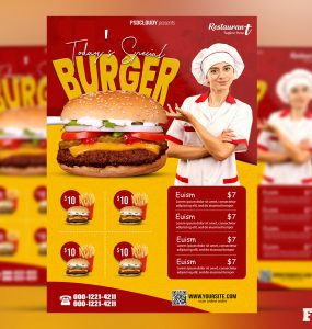 Fast Food Flyer PSD Free Download 1