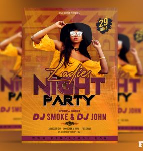 Ladies Night Party Flyer PSD Free Download 1