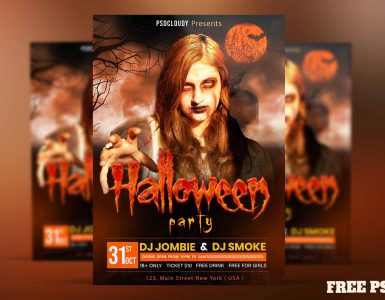 Halloween Party Flyer PSD Free Download1