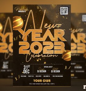 New Year Celebration Party Flyer PSD Free Download1