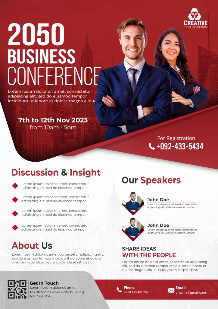 Business Conference Flyer PSD Free Download - PsdCloudy