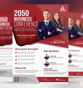 Business Conference Flyer PSD Free Download2