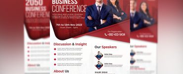Business Conference Flyer PSD Free Download2