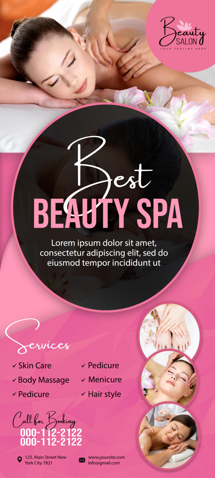 Spa Beauty Roll Up Banner Design PSD Free download - PsdCloudy