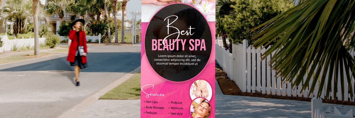 Spa Beauty Roll Up Banner Design PSD Free download1