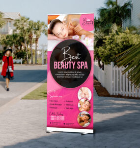Spa Beauty Roll Up Banner Design PSD Free download1