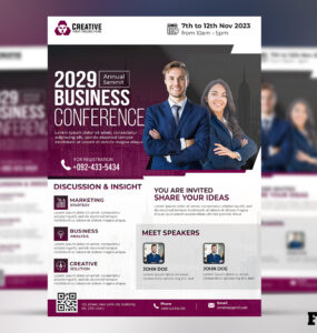 Business Conference Flyer PSD Free Download