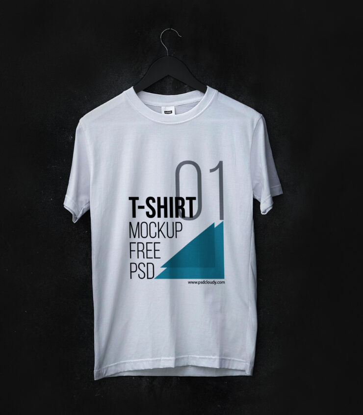 T-shirt Mockup Free PSD Download - PsdCloudy