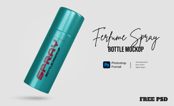 Perfume Spray Bottle Mockup Free PSD Download