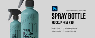 Spray Bottle Mockup Free PSD Download