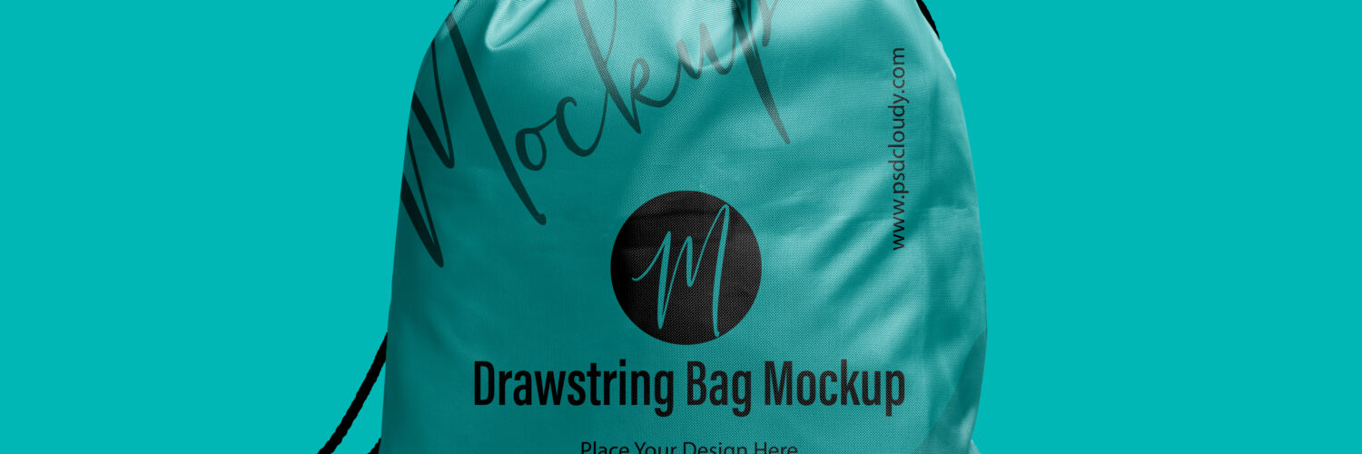 Free Download Drawstring Bag Mockup PSD
