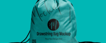 Free Download Drawstring Bag Mockup PSD