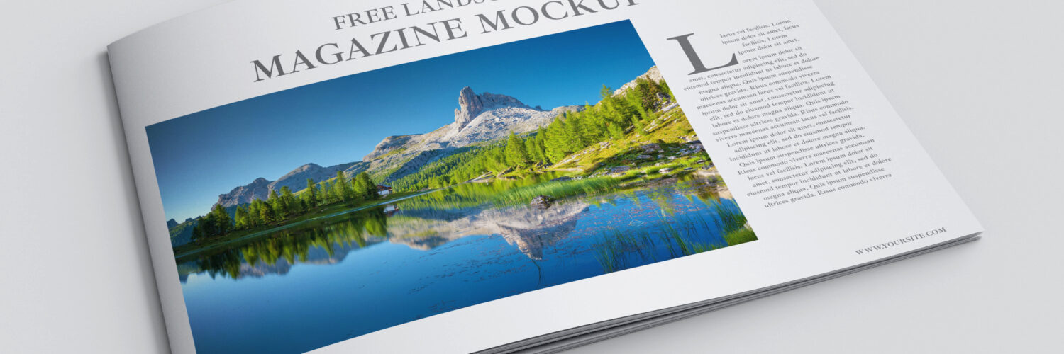 Landscape Magazine Mockup Templates Free PSD Download1