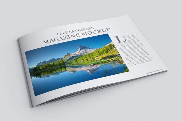 Landscape Magazine Mockup Templates Free PSD Download1