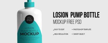 Free Lotion Pump Bottle Mockup Free PSD Download