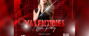 valentines Day Night Party Social Media Template Free PSD Download