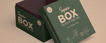 Square box mockup