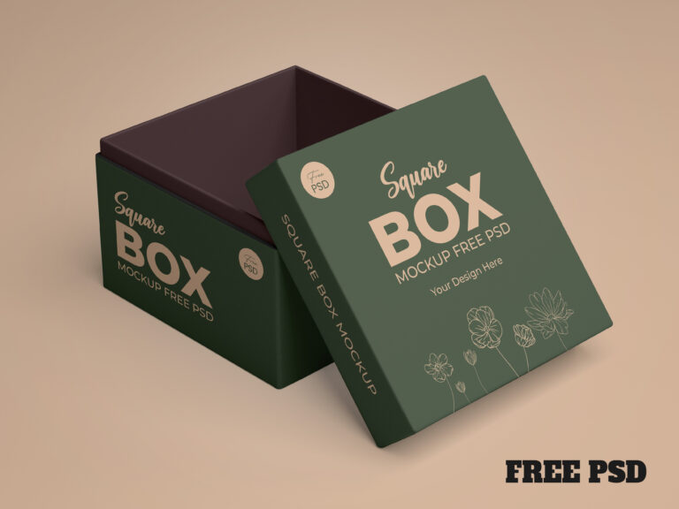 Square box mockup