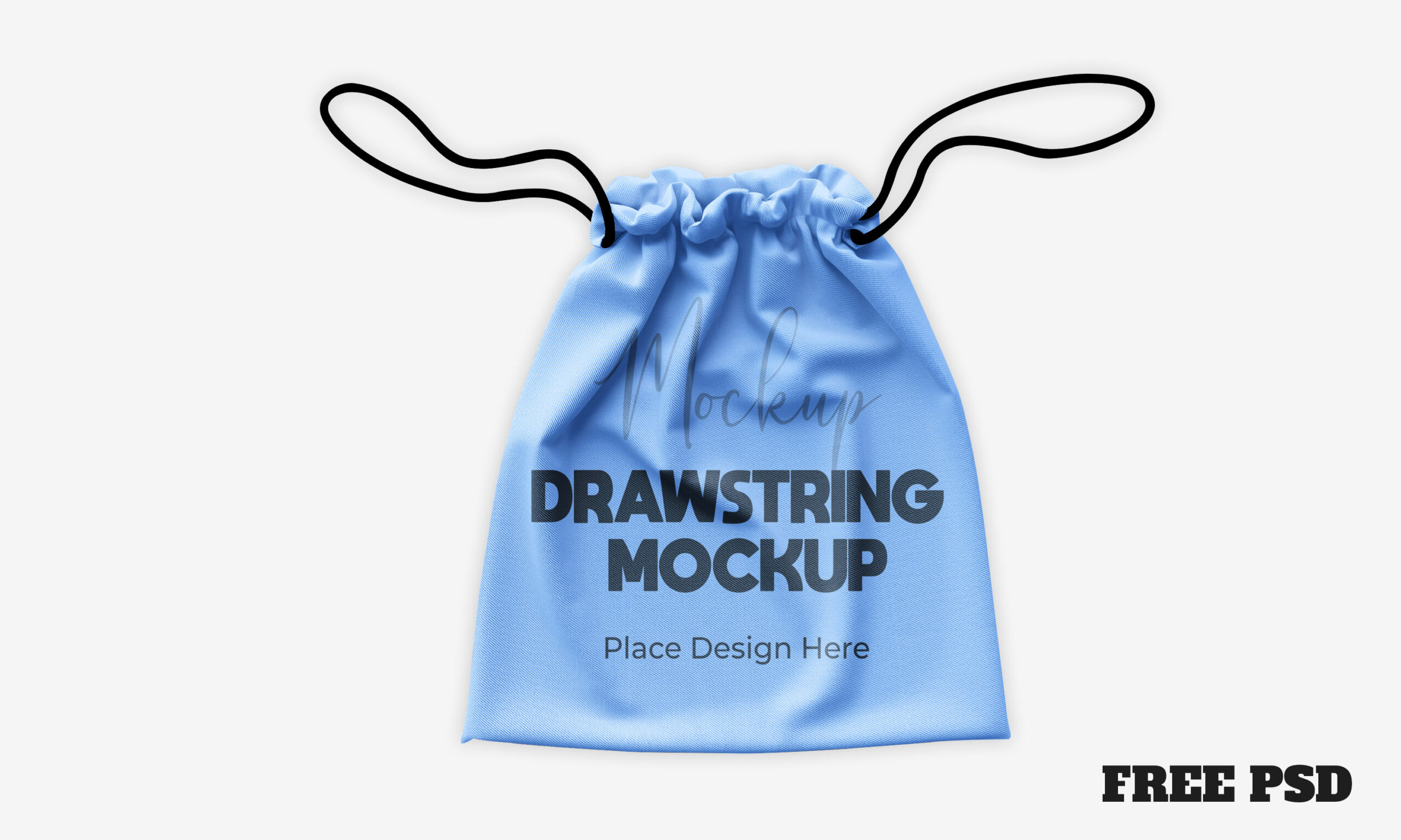 Download Free Drawstring Bag Mockup PSD - PsdCloudy