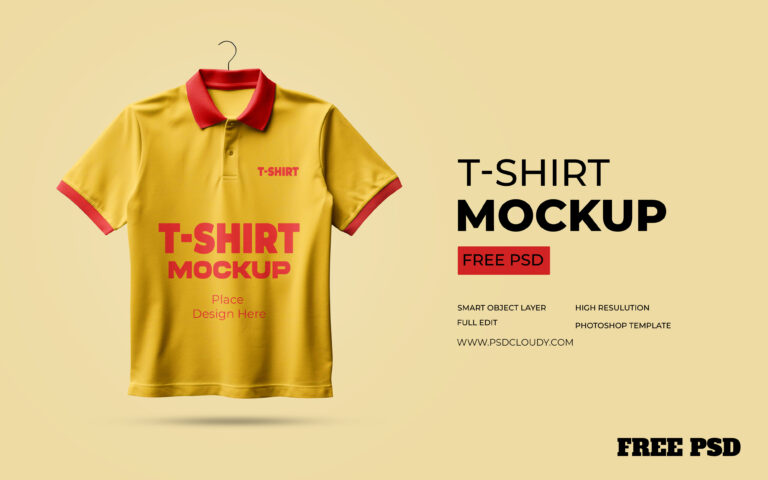 T shirt mockup free PSD download