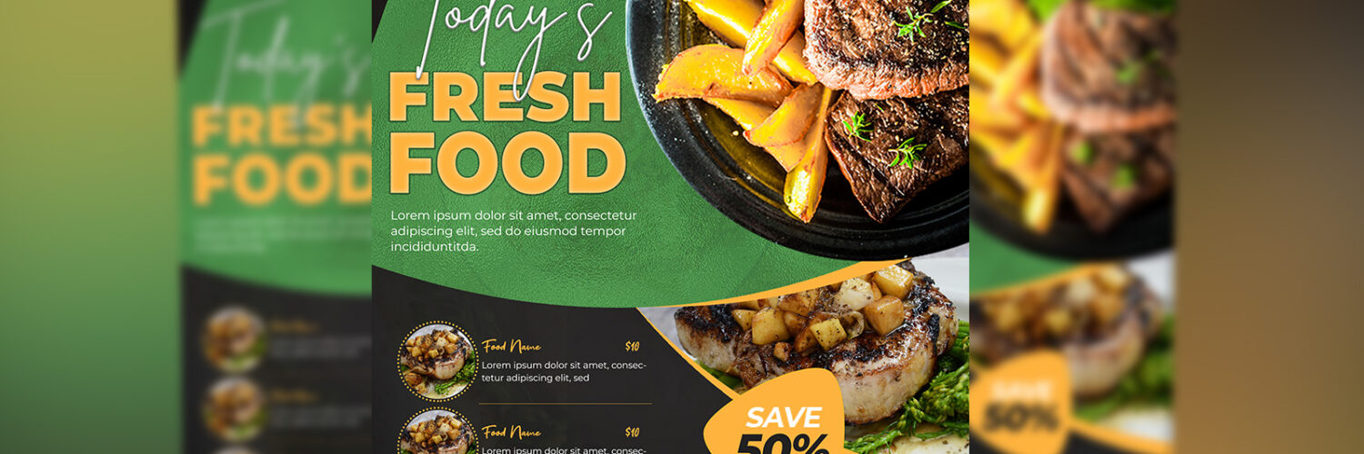 Restaurant Food Flyer PSD Template