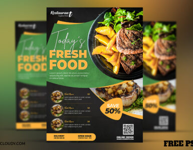 Restaurant Food Flyer PSD Template