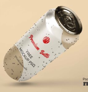 Free Can Mockup | PSD Download