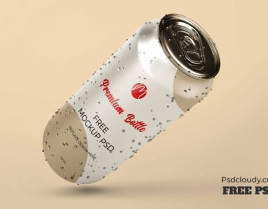 Free Can Mockup | PSD Download