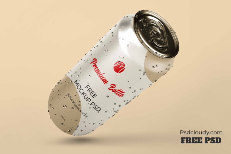 Free Can Mockup | PSD Download