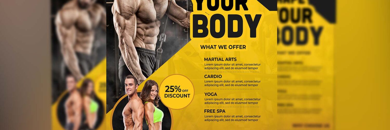 Fitness Flyer Free PSD Template!