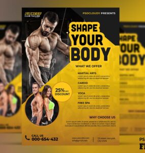 Fitness Flyer Free PSD Template!