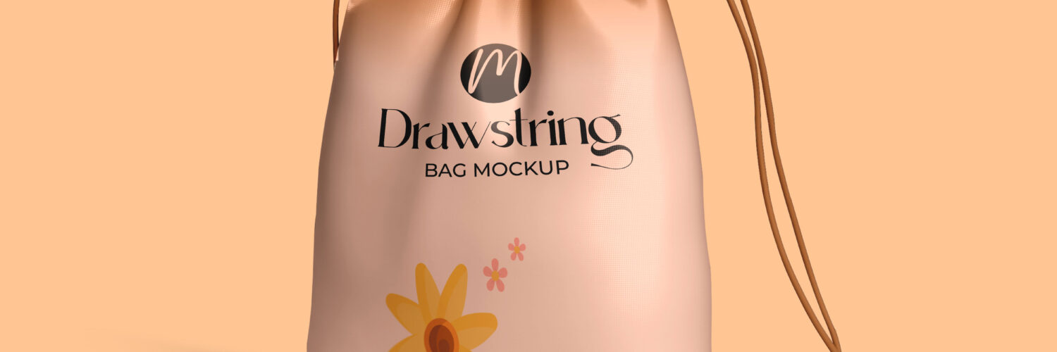 Free Drawstring Bag Mockup PSD