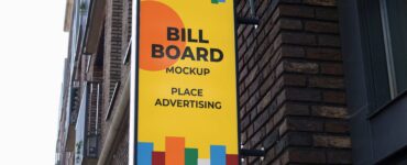 Portrait Signboard Billboard Mockup Free Download