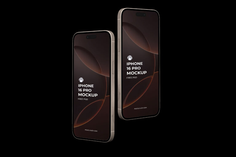 Free iPhone 16 pro mockup images
