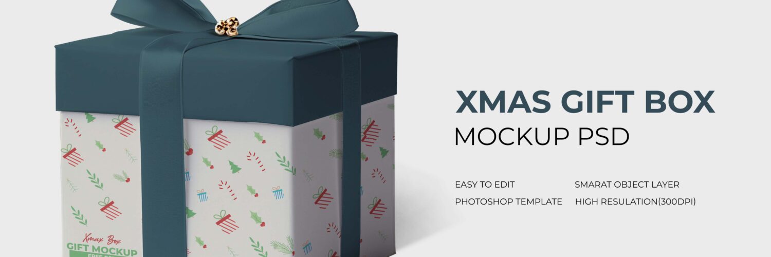 Free-Xmas-Box-with-Ribbon-Mockup-PSD