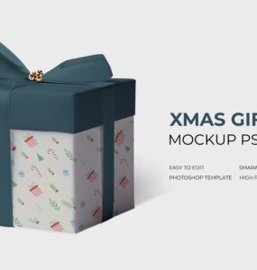 Free-Xmas-Box-with-Ribbon-Mockup-PSD