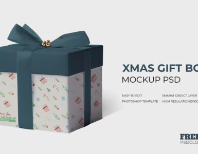 Free-Xmas-Box-with-Ribbon-Mockup-PSD