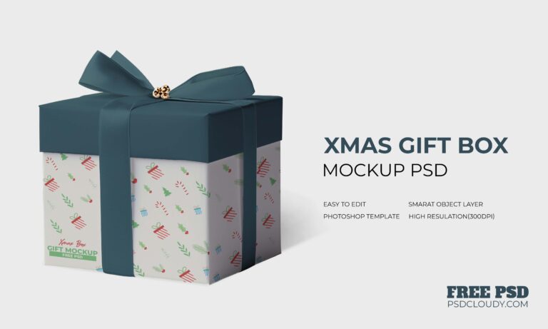 Free-Xmas-Box-with-Ribbon-Mockup-PSD
